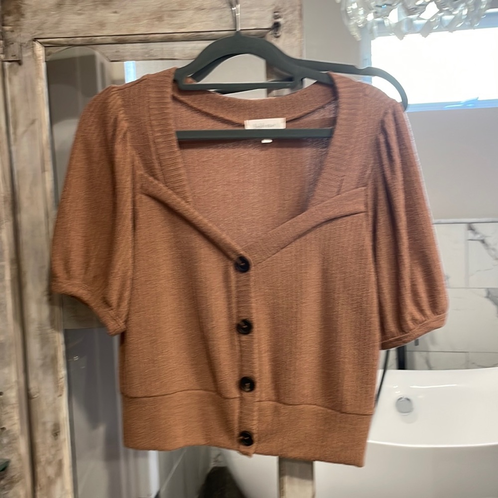 Brown crop top